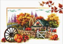 Набор для вышивки крестом Diamond Dotz Autumn Farm, многоцветный