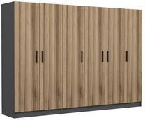 Spinta Kalune Design Kale 5107, ruda sp./pilka sp., 270 cm x 52 cm x 210 cm