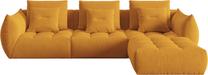 Modulinė sofa Micadoni Home Bloom Velvet, oranžinė sp., 332 x 216 cm x 95 cm