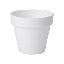 Gėlių vazonas Form Plastic Ibiza Soft Mat 4110, plastikinis, Ø 14 cm, balta sp.