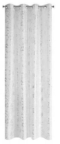 Dieninė užuolaida Feza, balta sp./sidabro sp., 140 cm x 300 cm