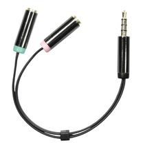 Adapteris Deltaco Baltic, 3.5 mm Audio, 10 cm, juoda sp.