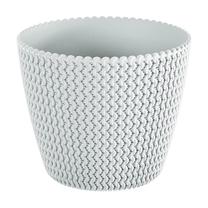 Gėlių vazonas Prosperplast Splofy DSP160, plastikinis, Ø 15.7 cm, balta sp.