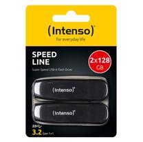 USB atmintinė Intenso Speed Line 3533495, juoda sp., 128 GB