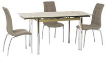 Stalas išskleidžiamas GD-019, šviesiai ruda sp., 150 cm x 70 cm x 76 cm