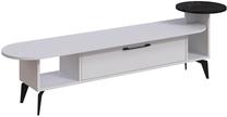 ТВ стол Kalune Design Ada, белый цв./черный цв., 40 см x 188 см x 42.6 см