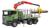 Žaislinis sunkvežimis Bruder Timber truck with loading crane, raudona sp./žalia sp.
