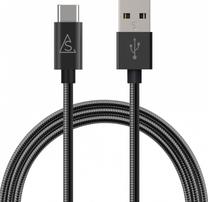 Laidas BlueLounge, USB Type C/USB/USB Type-C male, mėlyna sp./juoda sp.