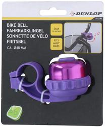 Велосипедный звонок Dunlop, пластик/металл, фиолетовый цв.