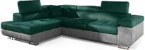 Kampinė sofa Anton Monolith 37, Monolith 84, žalia sp., kairinė, 202 x 275 cm x 90 cm