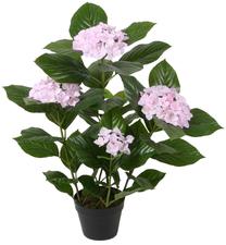 Dirbtinis augalas vazone, hortenzija Home4you Wind, žalia sp./rožinė sp., 80 cm