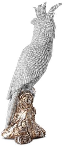 Dekoratyvinė figūrėlė Eldo Parrot, sidabro sp., 12 cm x 11 cm x 32 cm
