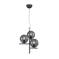 Valgusti rippuv Trio Pure 302000342, E14, 3 x 28 W, must v. / antratsiit v.