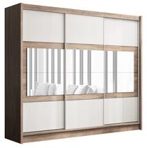Spinta Stolar Salwador 2 Country, pilka sp., 250 cm x 61 cm x 215 cm, su veidrodžiu