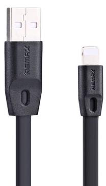 Laidas Remax, USB/Apple Lightning, juoda sp.
