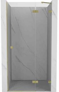 Dušo durys Mexen Lunar 834-080-000-55-00-P, 80 cm x 200 cm, brushed gold sp./grūdintas