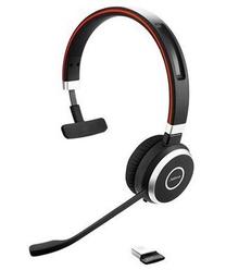 Bezvadu austiņas Jabra Evolve 65 SE UC Mono, melna krās.