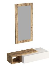 Priekšnama mēbeļu komplekts Kalune Design Vien, iekštelpu, brūna krās./balta krās.
