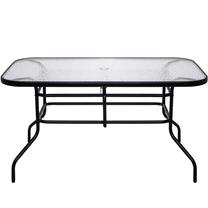 Lauko stalas Springos Garden 2 GF0080, skaidri sp./juoda sp., 120 cm x 70 cm x 70 cm
