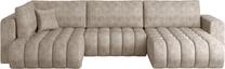 Kampinė sofa Bonito Leve 18, šviesiai ruda sp., dešininė, 170 x 340 cm x 92 cm