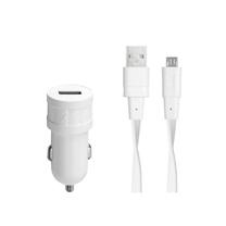 Automobilinis įkroviklis Rivacase VA4211 WD1, Micro USB/USB/Cigarette Lighter Socket, 120 cm, balta sp., 5 W