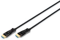 Vads Digitus HDMI AOC Hybrid Fiber Optic Cable HDMI, HDMI, 15 m, melna krās.