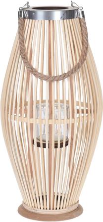 Žibintas THK-077663, bambukas, Ø 24 cm, 49.5 cm, medžio sp.