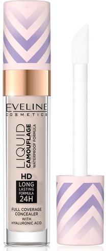 Korektors Eveline Liquid Camouflage HD Full Coverage, gaiši brūna krās., 02 light vanilla, 7.5 ml