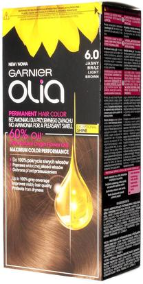Matu krāsa Garnier Olia, gaiši brūna krās., 6.0, 60 ml