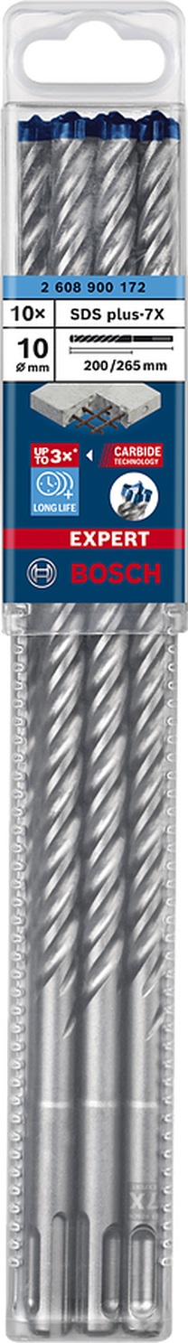Комплект сверл Bosch 7X 2608900172, бетон, резьбовой, sds plus, 10 мм x 26.5 см