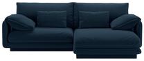 Kampinė sofa Micadoni Torino Structured, tamsiai mėlyna sp., dešininė, 220 x 170 cm x 83 cm