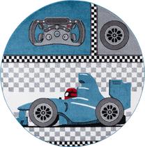 Kilimas vidaus Ayyildiz Kids Race Car, juoda sp./mėlyna sp./pilka sp., 160 cm x 160 cm