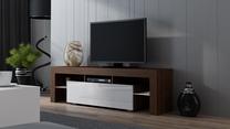 ТВ стол Pro Meble Milano 160, белый цв./ореховый цв., 160 см x 35 см x 45 см