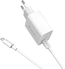 Telefono įkroviklis Devia Smart PD, USB Type C/USB, balta sp., 20 W