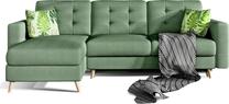 Kampinė sofa Asgard L Soro 34, Jungle 32, žalia sp., 162 x 248 cm x 93 cm