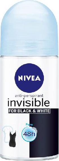 Moteriškas dezodorantas Nivea Black&White Invisible Pure, 50 ml