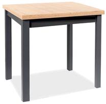 Stalas Scandinavian Adam, ąžuolo sp./juoda sp., 90 cm x 65 cm x 75 cm