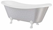 Vonia, laisvai pastatoma Besco Amelia Glam, 190 cm x 77 cm x 69 cm, ovalas, sidabro sp./chromo sp.