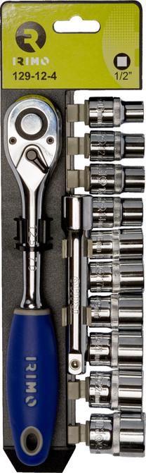 Uzgaļu komplekts Irimo 1/2" Pear Type Ratchets 10 Hex Sockets & Extension