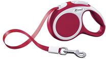 Automatinis pavadėlis Flexi Vario Tape XS, raudona sp., 3 m
