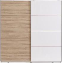 Spinta Forte Java JWS328E3-C517, ąžuolo sp./balta sp., 61.2 cm x 200.1 cm x 209.7 cm