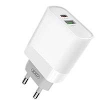 Telefono įkroviklis XO L64, USB-C/1 x USB, balta sp.