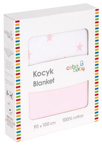 Pledas Ceba Baby Jersey Baby Blanket, rožinė sp., 90 cm x 100 cm