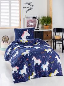 Vaikiškas patalynės užvalkalų komplektas Mijolnir Magic Unicorn 143EPJ8723, mėlyna sp./balta sp./geltona sp., 140 x 200 cm