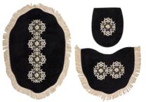 Vonios kilimėlių rinkinys Foutastic Klozet TKM.000189, juoda sp., 100 cm x 60 cm