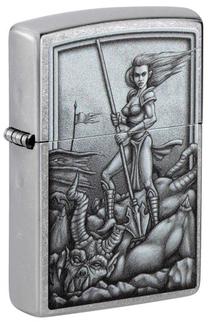 Зажигалка Zippo Medieval Mythological 48371, серебристый цв.