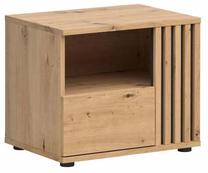 Naktinis staliukas Vabres KOM1S/P, rudas/juodas, 55 cm x 40 cm x 46.5 cm