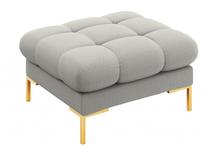 Pufas Micadoni Home Mamaia, aukso sp./šviesiai pilka sp., 60 cm x 60 cm x 41 cm