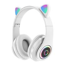 Belaidės ausinės vaikams Bemi Cat Ear B39, balta sp.