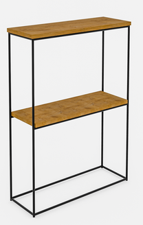 Консольный стол ADRK Velo, коричневый цв./черный цв., 20 см x 60 см x 80 см